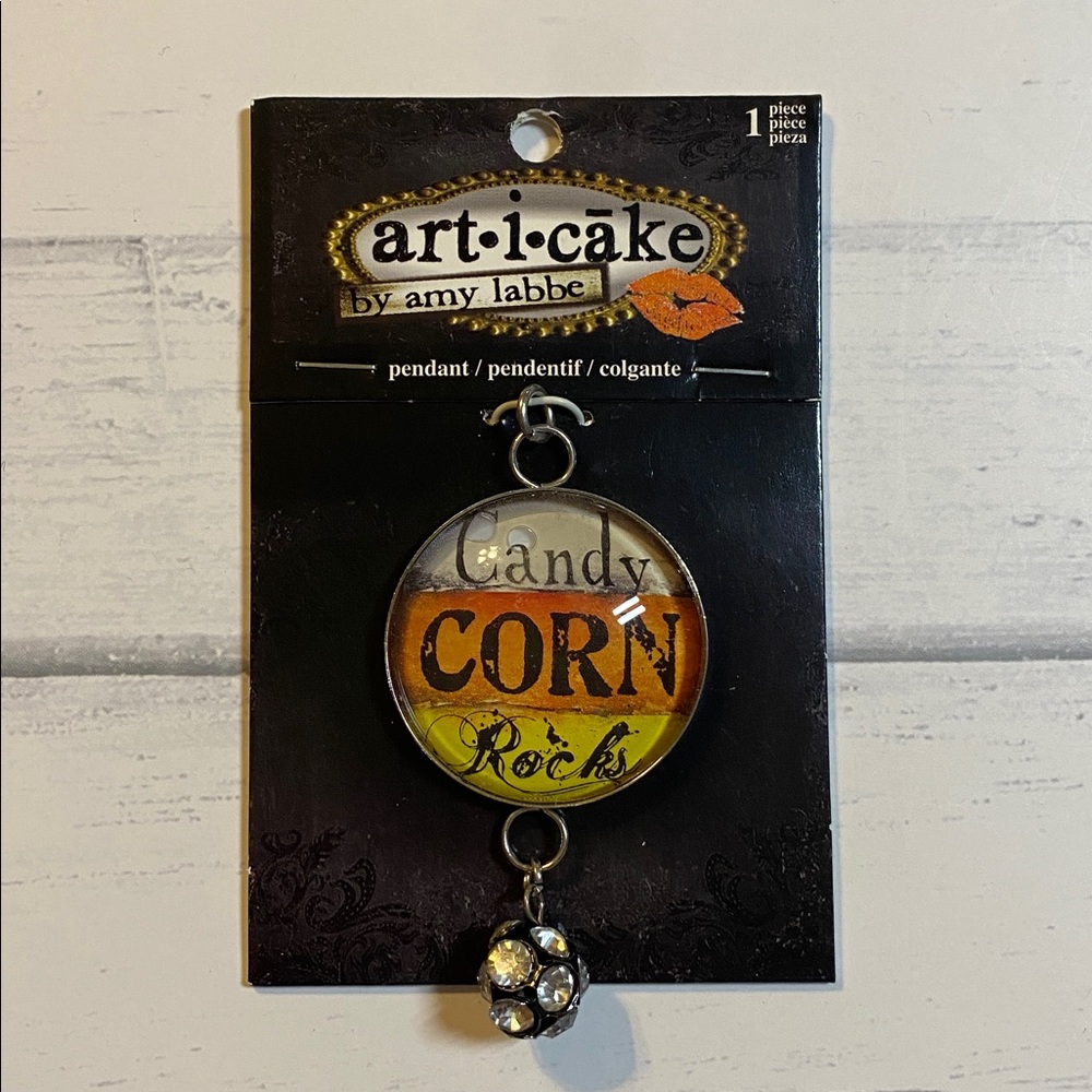Art-i-Cake by Amy Labbe Candy Corn Pendant